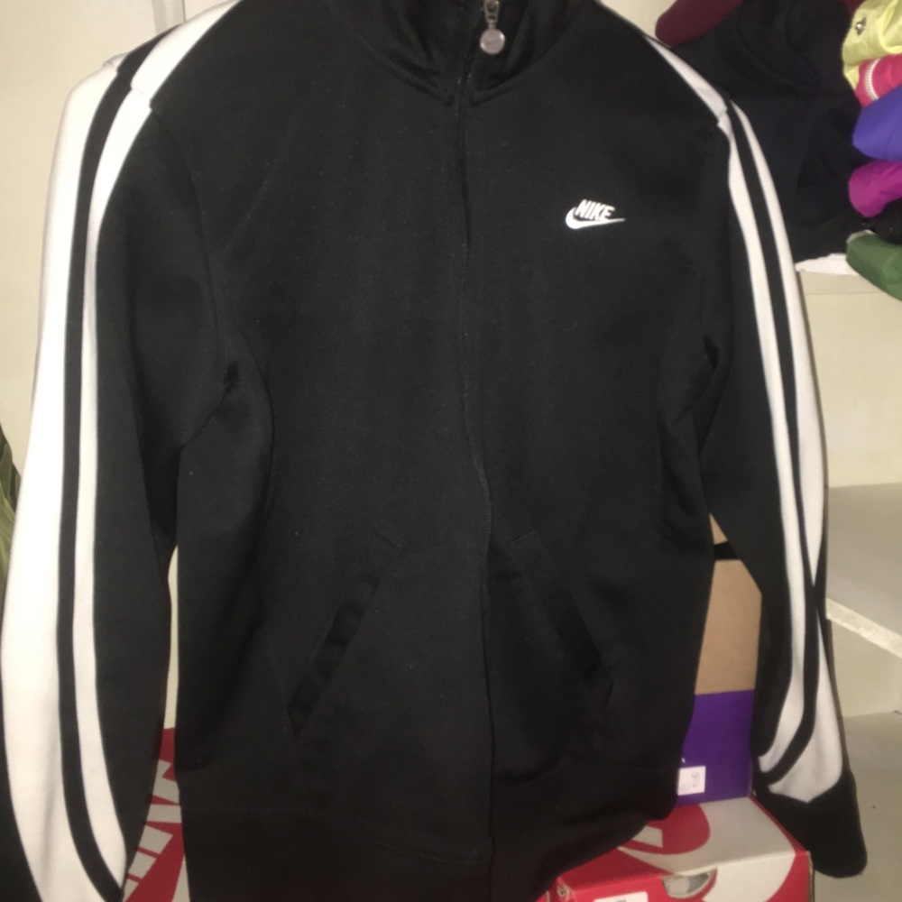 Black and White Nike Track Jacket